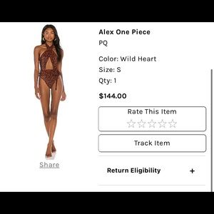 Brand New One Piece Revolve Bathing Suit